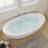 71'' Freestanding Oval Acrylic Whirlpool Bathtub, With Air Switch, 6 Jets, And 4-Hole Faucet