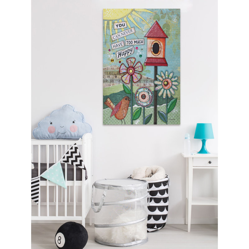 «Too Many Happy» par Morrell, reproduction sur toile tendue, H 18 po x l 12 po