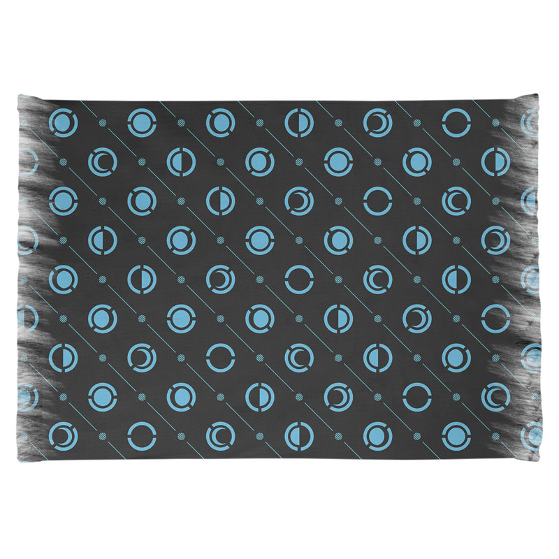 Tapis noir/bleu zone lune phases, Non