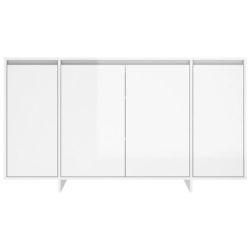 Gelula Sideboard 135 x 41 x 75 cm Engineered Wood, High Gloss White
