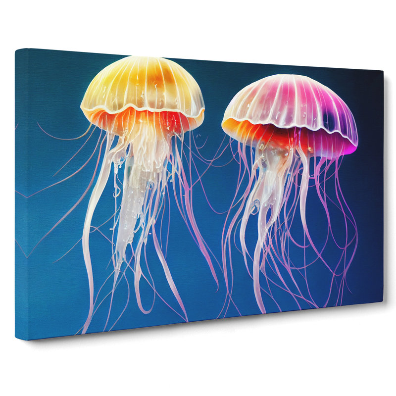 Jellyfish Art Vol.1 - Wrapped Canvas, 40cm H x 60cm W x 3cm D