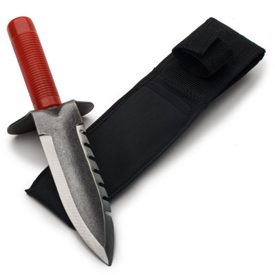 Pro Gardening Knife - 12” Hori Hori Garden Knife with Sharp 7” Serrated Alloy Steel Blade and Hand Guard - Multipurpose Digging and Weed Puller Garden Tool - Gardening Tools by Kings County Tools