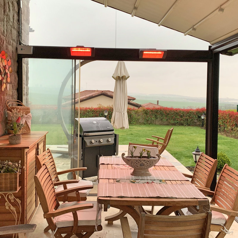 Supra Electric Ceiling Mounted Patio Heater, Black