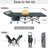 Folding and Collapsible Military Portable Cot,Camping Cot with Carrying Bag & Mattress