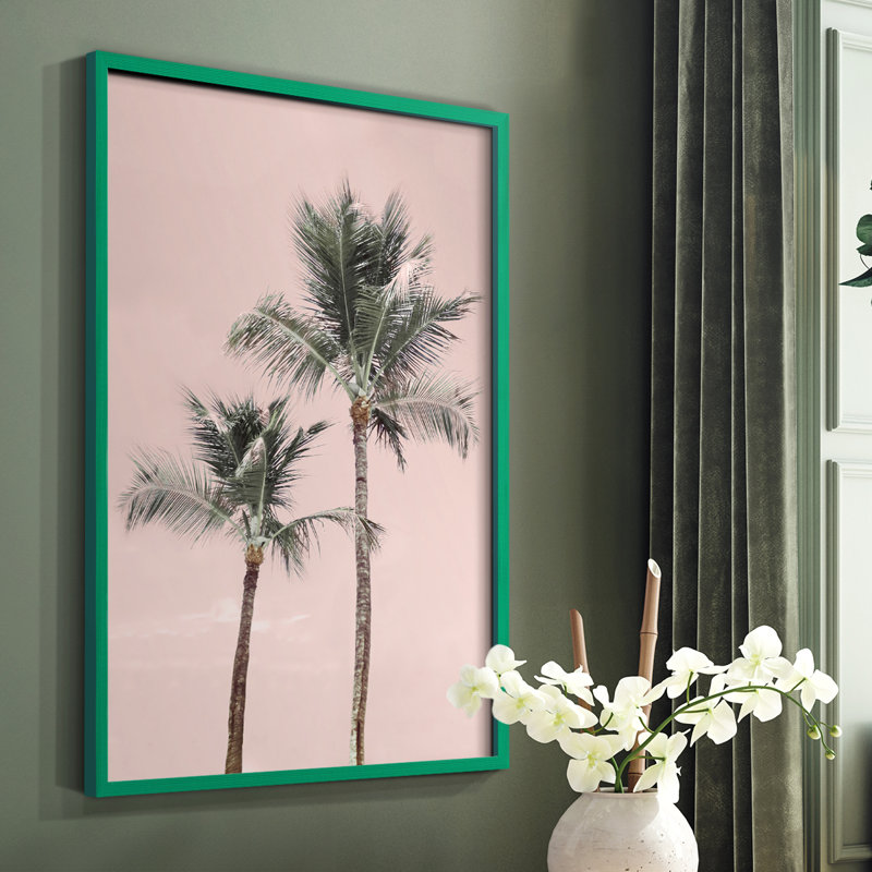 Reproduction encadrée Aruba - bois massif, Vert, H 10 po x l 8 po