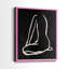 Figurine en noir II - reproduction encadrée de qualité supérieure - prête à être accrochée - aucun clou requis - aucun clou requis-780401981-780402118