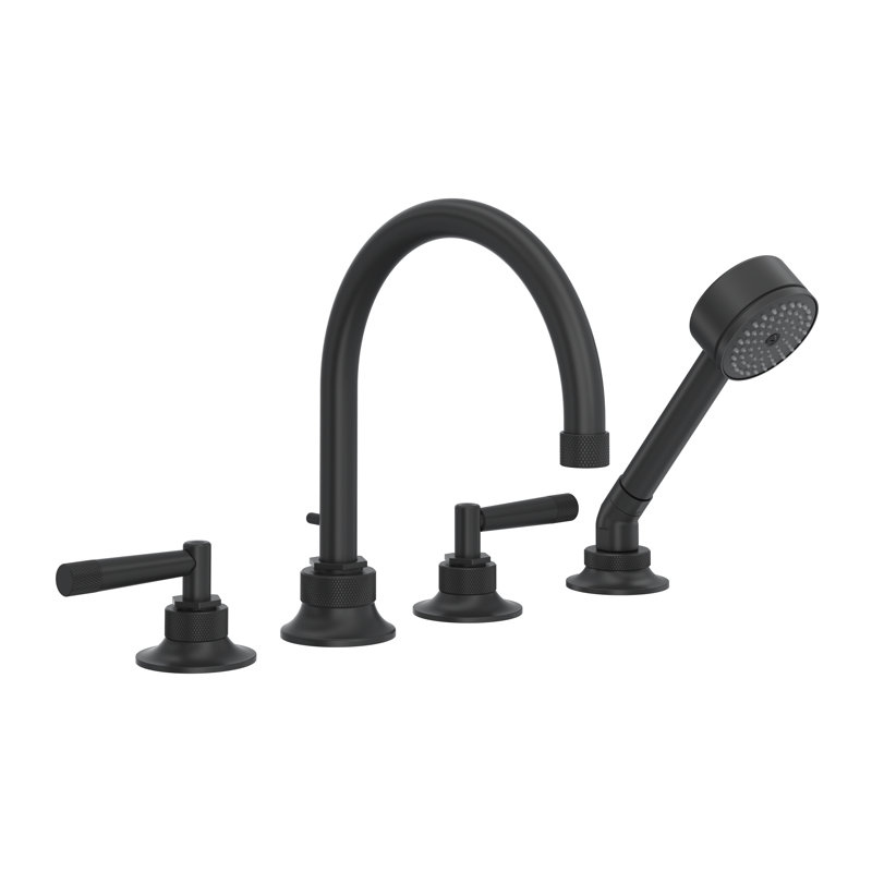 Graceline® Double Handle Roman Tub Faucet, Matte Black