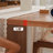Brown Rectangular Solid Wood + Rattan Dining Table-737357105