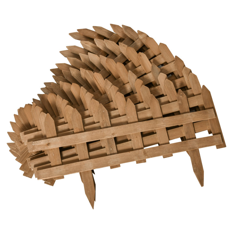 Arboleda 34cm H x 60cm W Brown Solid Wood Fence Panels