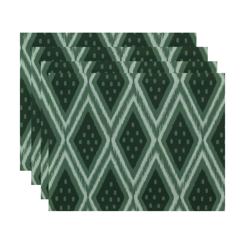 Ensemble de napperons 4 pièces Alfreda, Vert