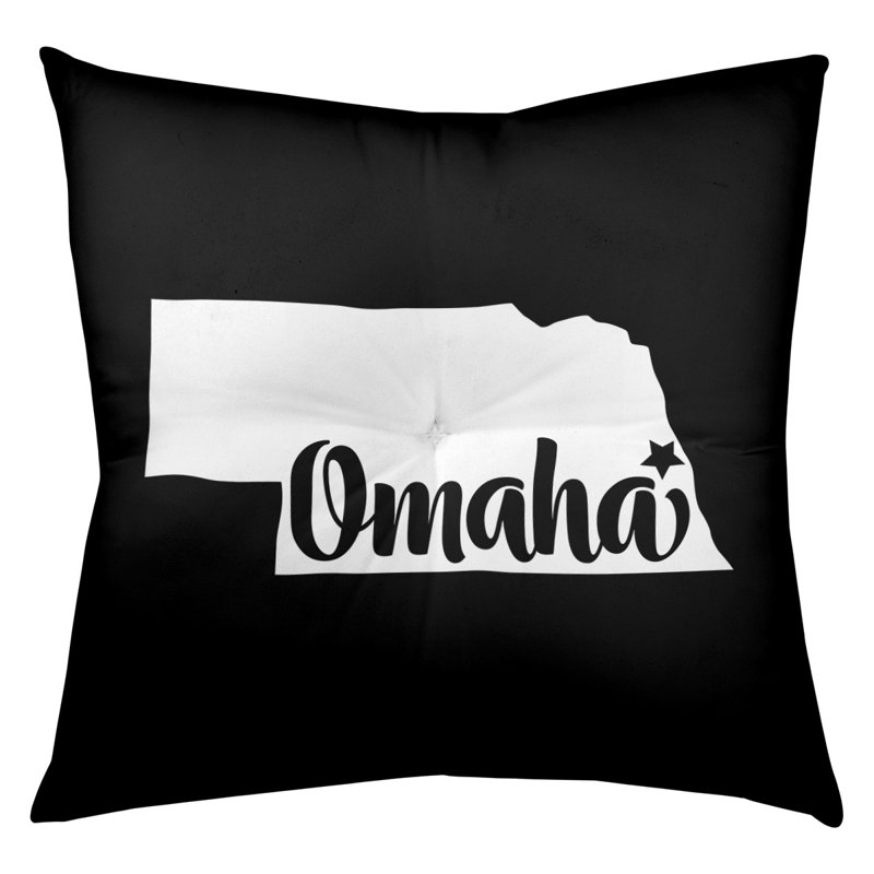 Coussin de plancher touffeté, 26 po x 26 po, Noir, Omaha