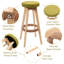 Tabouret de bar pivotant 29 po Trask