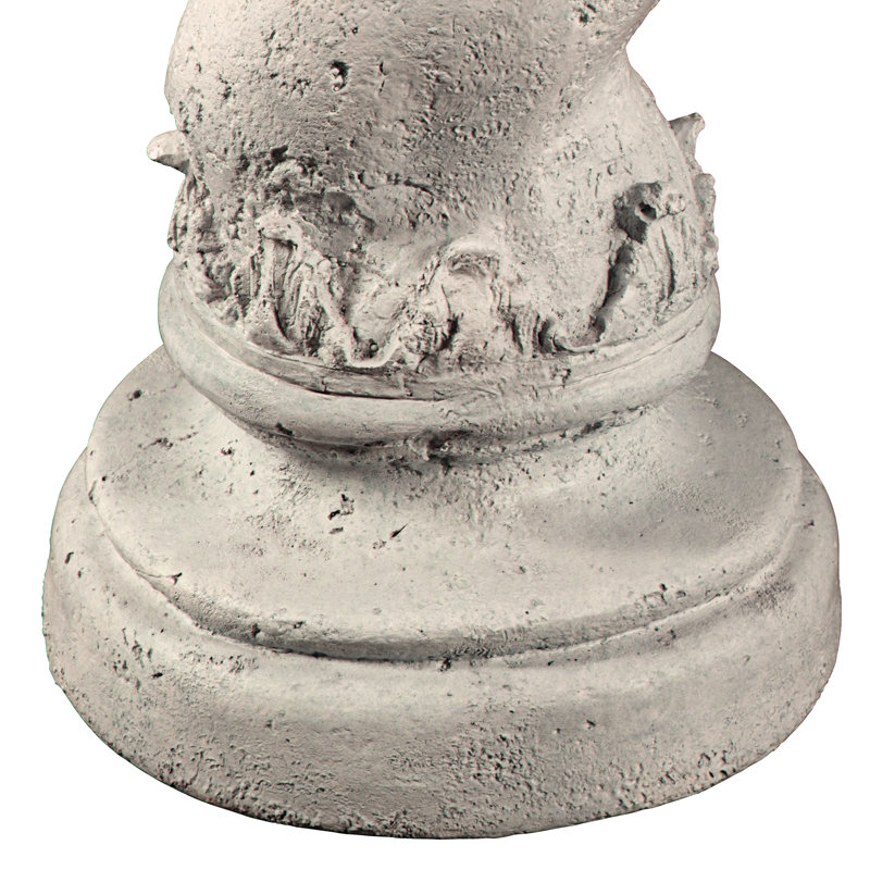 Piédestal à colonne Capitoline Barley, H 29 po x L 12 po x P 12 po