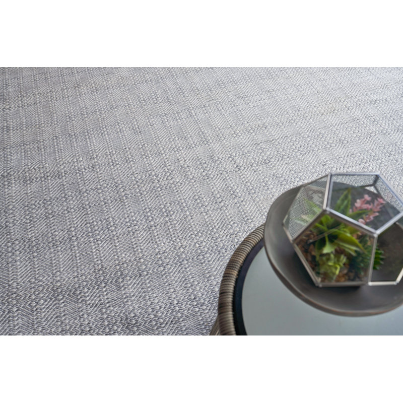 Echo Geometric Area Rug in Ivory, Rectangle 8' x 10'