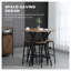 Ensemble de table de bar et de tabouret industriel HOMcom 5 pièces avec table de salle à manger à hauteur de comptoir ronde et quatre sièges assortis, finition en panneau de particules brun