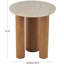 Table d'appoint avec plateau latéral en marbre Cristian Cole