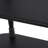 Wooden Oval 3 Shelf Storage Black Shelving Unit with Turned Legs and Beaded Edges