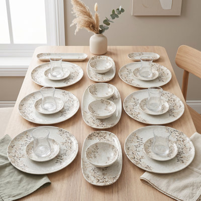 Porcelain Floral Breakfast Set (29-Piece)