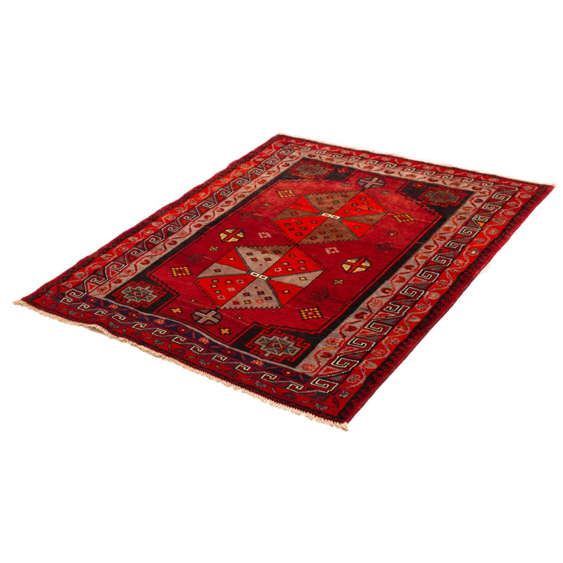 Tapis rouge fait à la main One Of Kind Melis 5 pi 5 po x 6 pi 4 po