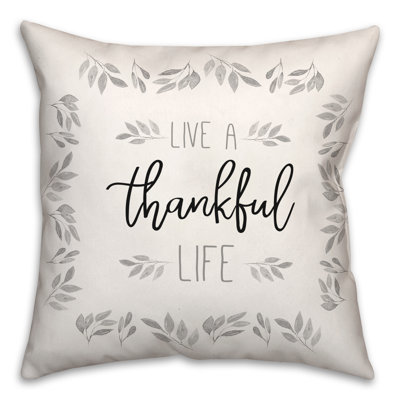  Housse de coussin et insert Live a Thankful Life