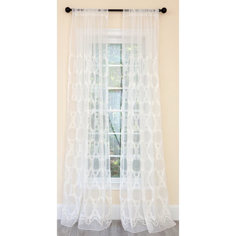 Willa Sheer Curtain Single Panel, 54" W x 84" L