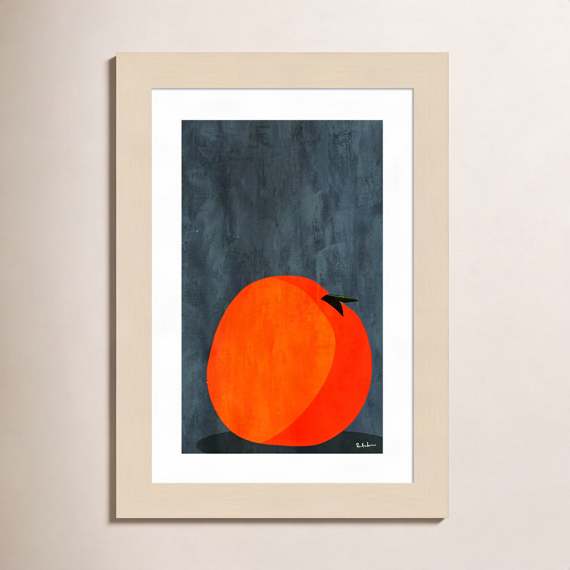 «Calmly Sleeping Apple» par Bo Anderson, impression sur bois encadrée, Brun, H 11 po x l 8 po