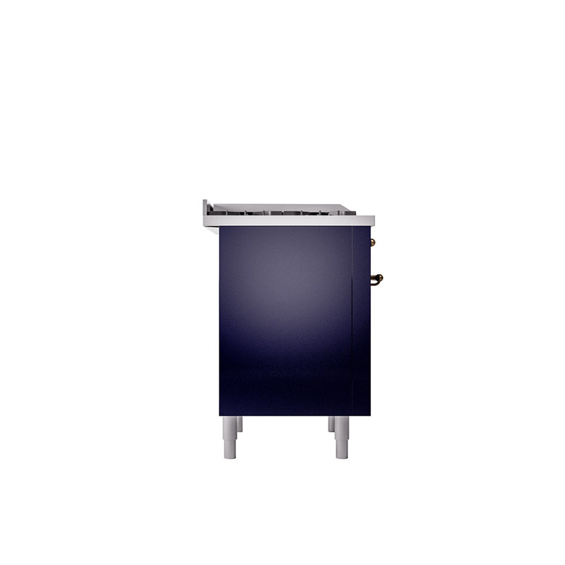 ILVE Nostalgie II 36 in Dual Fuel Range, Natural Gas, Midnight Blue/Bronze