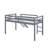 Twin Elevated Bed With Ladder And Slide Loft Design Including Safety Guardrails-117529622
