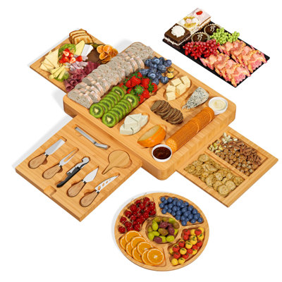 Prep & Savour Darnay Bamboo Serving Dish