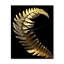 Horloge murale surdimensionnée Golden Fern Leaf II - Ferns-99639578