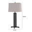 Lampe de table 100W en métal Lakewood avec abat-jour rectangulaire en tissu rigide-1952871636-1952871639