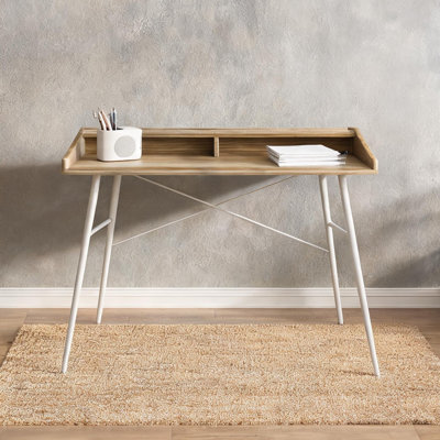 Bureau de télétravail avec rangement et support pour ordinateur de 47 pouces, tablette supérieure, poids du produit : 13,4 kg, hauteur : 122 cm (48 po)