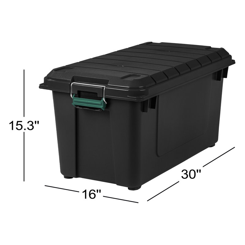 IRIS 20.5 Gal. WeatherPro Heavy-Duty Latching Utility Tote Set