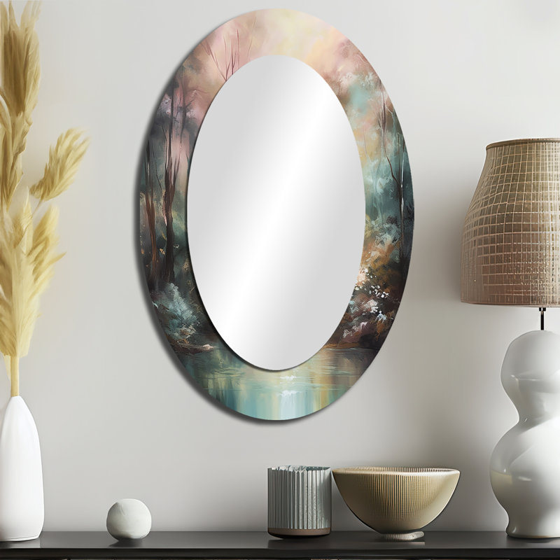 Miroir mural Whimsical Stream - Beige, 36 po x 24 po