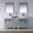 Mance 72.38 " W Freestanding Standard Free Standing Single Double Vanity Bathroom Vanity With Ceramic Top with Mirror-24551140