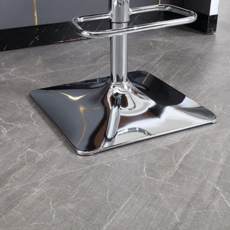 Dalicia Swivel Upholstered 65.02cm Counter Stool with Metal Frame, Emerald