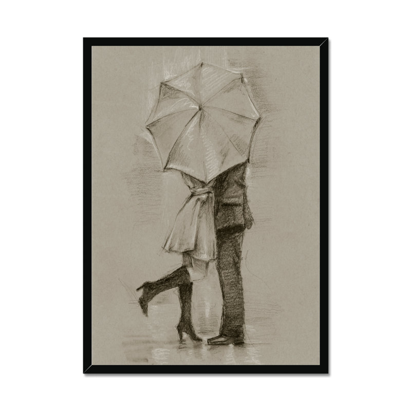 Rainy Day Rendezvous III by Ethan Harper - Print, Black Picture Framed Paper, 50cm H x 34cm W