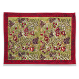 Winter Garden Wreath 100% Cotton Rectangle Placemats