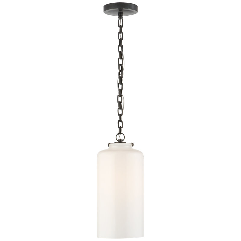 Thomas O'Brien Katie Cylinder Pendant, Bronze, White