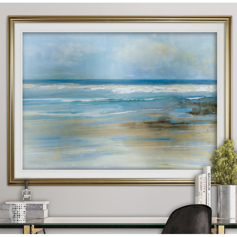 Océan breeze, H 24 po x l 32 po x P 1,5 po, Cadre doré