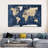 Wood Textured World Map Canvas Print-323937779-332438971-293910402