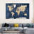 Wood Textured World Map Canvas Print-332438971-332438974-293910402