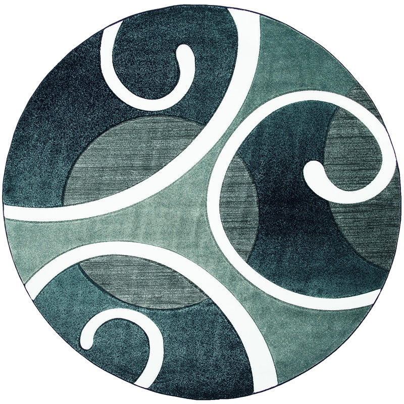 Zabala Abstract Indoor Rug, Round 7'10"
