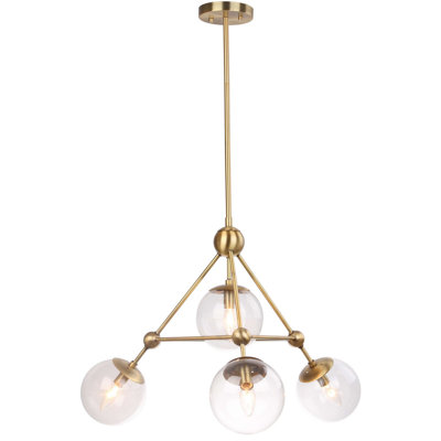 Lodge Iron 4-Light Chandelier