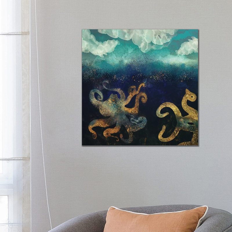 Underwater Dream II by SpaceFrog Designs - Wrapped Canvas Painting, 66.04 cm H x 66.04 cm W x 1.91 cm D
