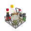 Support d'organisation de condiments pour table en métal noir 8 x 8 x 7 po Fixturedisplays® 9B58961F811A47B4AAA0ADC66A969FFC