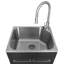 Évier à lessive compact tout-en-un L 22 po x l 18 po avec robinet