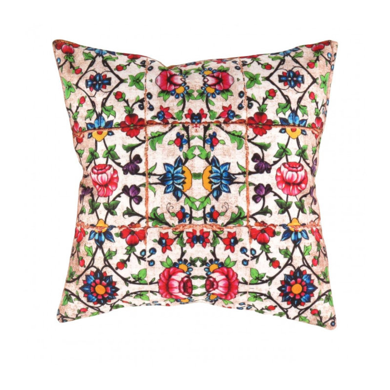 Square Pillow Cover & Insert, Rose/Orange, 16"H x 16"W