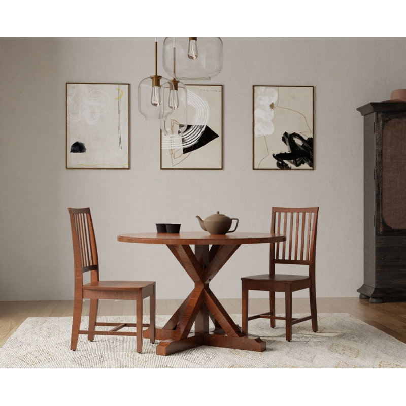 Arv 39'' H Solid Wood Side Chair, Chestnut