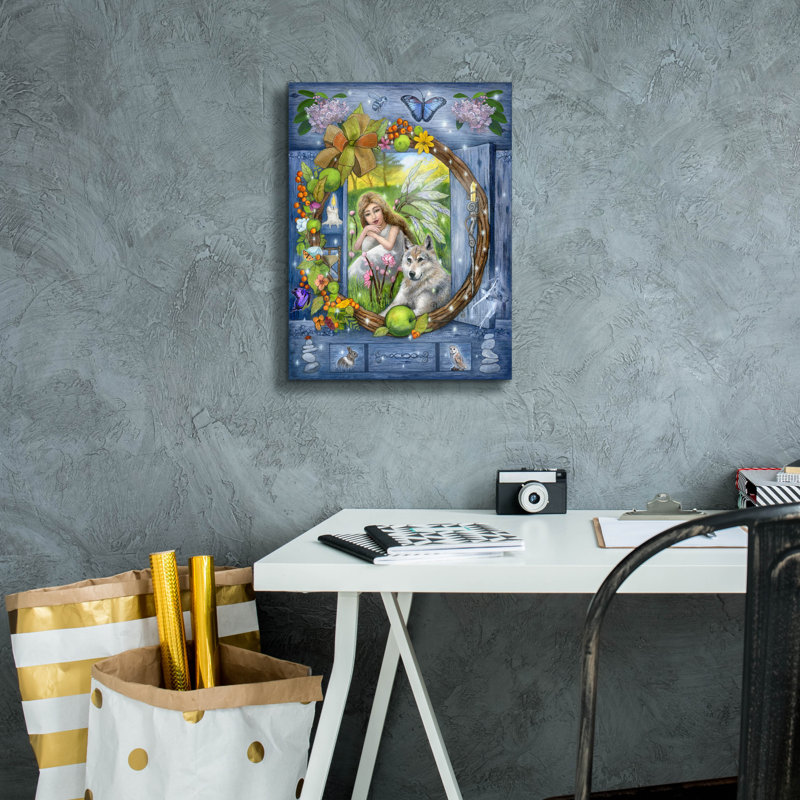 «The Patience Fairy» par Art and a Little Magic, art mural sur toile, 26 po x 30 po, H 16 po x l 12 po x P 0,75 po